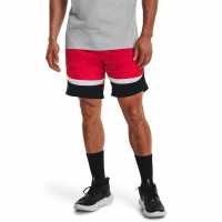 Under Armour Heatwave Hoops Shorts Red /  / White Мъжко облекло за едри хора