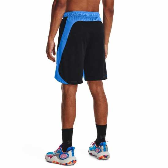 Under Armour Heatwave Hoops Shorts Black/Blue Мъжко облекло за едри хора