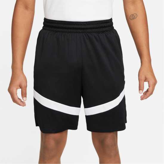 Nike Dri-FIT Icon Men's 8 Basketball Shorts Black/White Мъжко облекло за едри хора