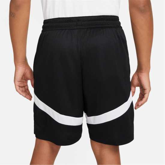Nike Dri-Fit Icon Mens 8 Basketball Shorts Черно/Бяло Мъжко облекло за едри хора