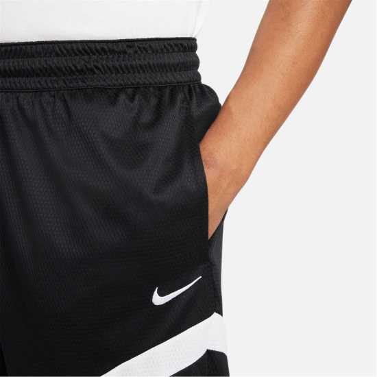 Nike Dri-Fit Icon Mens 8 Basketball Shorts Черно/Бяло Мъжко облекло за едри хора