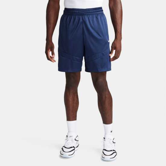 Nike Dri-Fit Icon Mens 8 Basketball Shorts Морско синьо/Бяло 