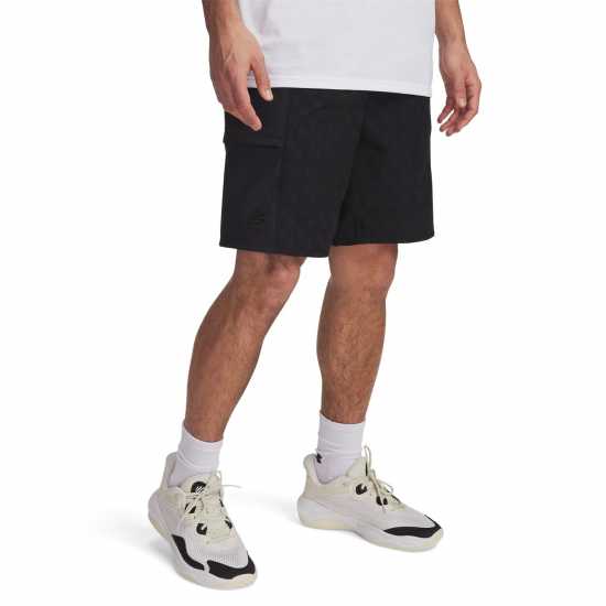 Under Armour Тъкани Мъжки Шорти Curry Woven Shorts Mens Черно Мъжки къси панталони