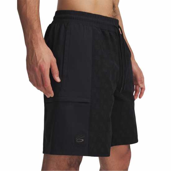 Under Armour Тъкани Мъжки Шорти Curry Woven Shorts Mens Черно Мъжки къси панталони