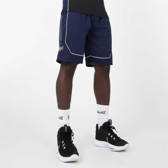 Everlast Basketball Shorts Navy & White Мъжко облекло за едри хора