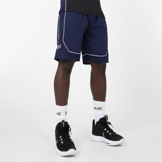 Мъжки къси панталони Everlast Basketball Shorts Men Морско синьо и бяло Everlast Basketball Shorts Men Морско синьо и бяло Мъжки къси панталони