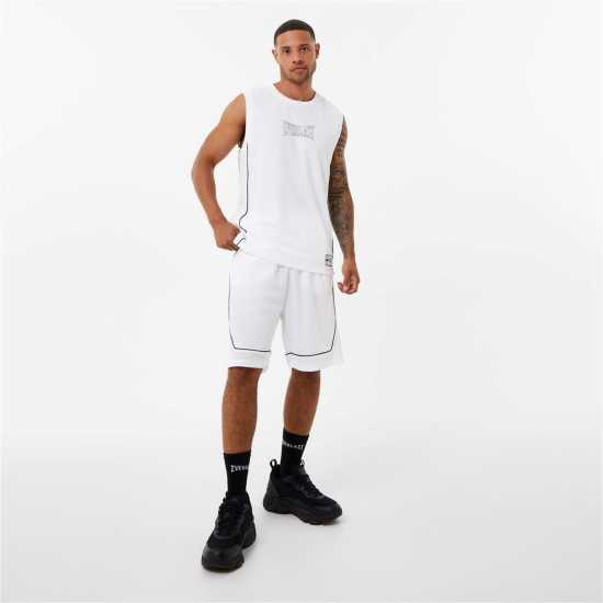 Everlast Basketball Shorts White - Мъжко облекло за едри хора