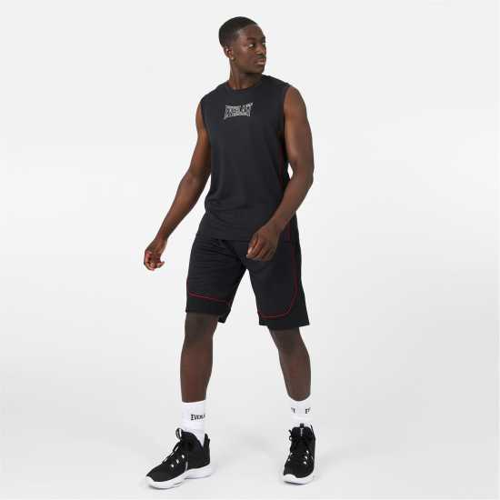 Everlast Basketball Shorts Black & Red Мъжко облекло за едри хора