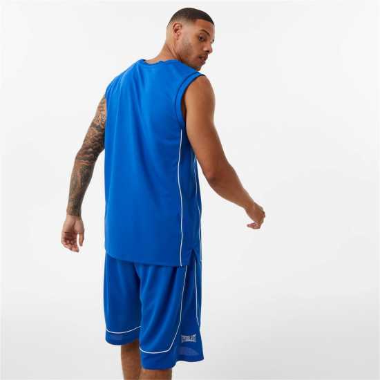 Everlast Basketball Jersey Mens Blue Мъжко облекло за едри хора