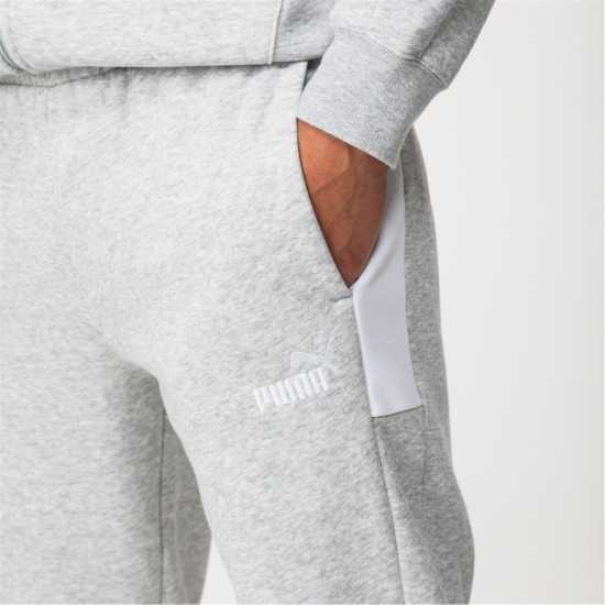 Puma Men's Fleece Tracksuit Сиво/Бяло Puma Men's Fleece Tracksuit Сиво/Бяло