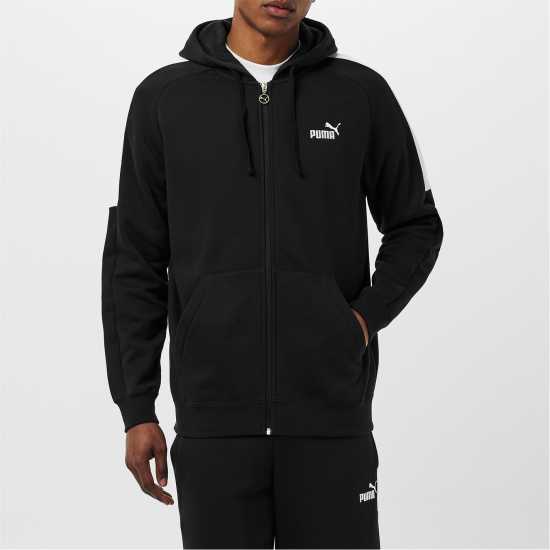 Puma Fleece Tracksuit Черно/Бяло Puma Fleece Tracksuit Черно/Бяло