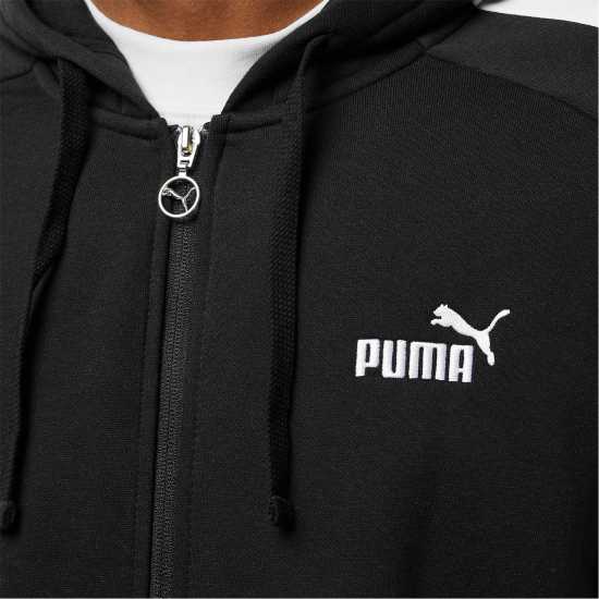 Puma Fleece Tracksuit Черно/Бяло Puma Fleece Tracksuit Черно/Бяло