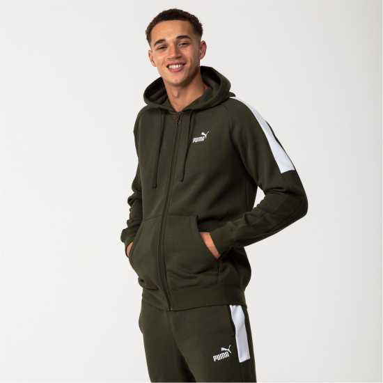 Puma Fleece Tracksuit Хаки зелено Puma Fleece Tracksuit Хаки зелено