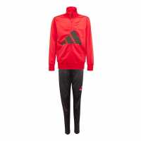 Adidas Детски Спортен Екип Linea Poly Tracksuit Juniors Ruby/Black Детски спортни екипи