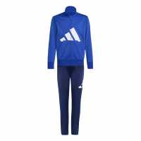 Adidas Детски Спортен Екип Linea Poly Tracksuit Juniors Blue/White Детски спортни екипи