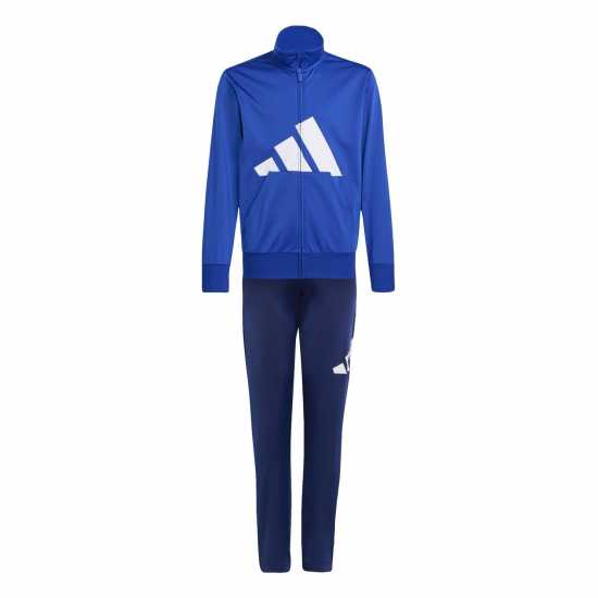 Adidas Детски Спортен Екип Linea Poly Tracksuit Juniors Blue/White Детски спортни екипи
