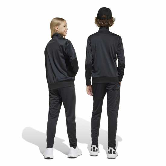 Adidas Детски Спортен Екип Linea Poly Tracksuit Juniors Черно/Бяло Детски спортни екипи