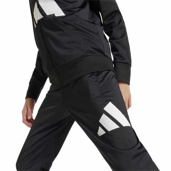 Adidas Детски Спортен Екип Linea Poly Tracksuit Juniors Черно/Бяло Детски спортни екипи
