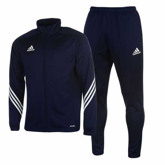 Adidas Mens Football Sereno Tracksuit Морско синьо/Бяло Мъжки спортни екипи в две части