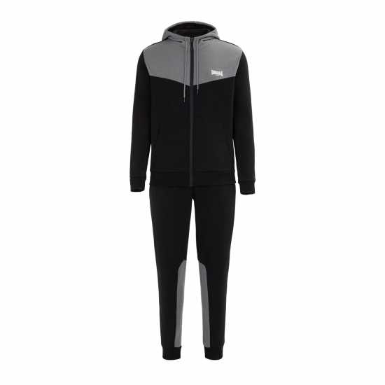 Мъжки спортни екипи в две части Lonsdale Mens Tracksuit Черно/Сиво Lonsdale Mens Tracksuit Черно/Сиво Мъжки спортни екипи в две части