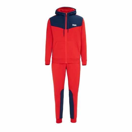 Lonsdale Mens Tracksuit Червено/Морско синьо Мъжки спортни екипи в две части