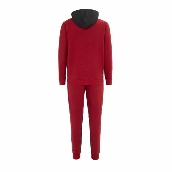 Lonsdale Mens Tracksuit Тъмно червено/Сиво Мъжки спортни екипи в две части