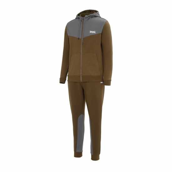 Lonsdale Mens Tracksuit Армейско зелено Мъжки спортни екипи в две части