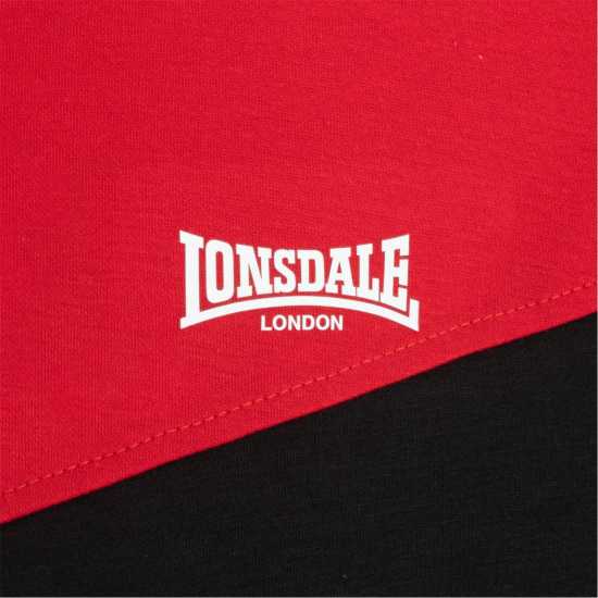Lonsdale Mens Tracksuit Черно/Червено Мъжки спортни екипи в две части