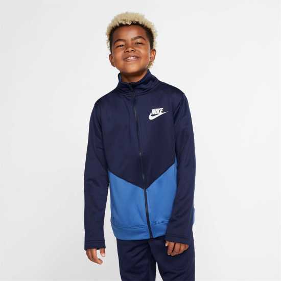 Детски спортни екипи Nike Nsw Poly Tracksuit Junior Boys Navy Nike Nsw Poly Tracksuit Junior Boys Navy Детски спортни екипи