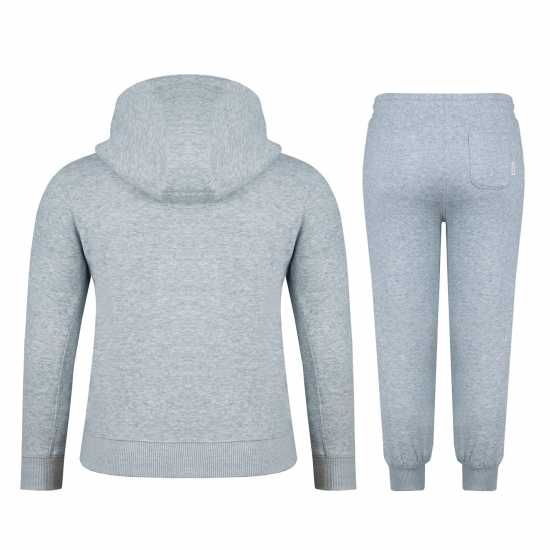 Soulcal Signature Oth And Jogger Set Juniors 7-13 Yrs Grey Marl - Детски полар