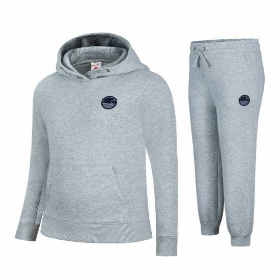 Soulcal Signature Oth And Jogger Set Juniors 7-13 Yrs Grey Marl Детски полар