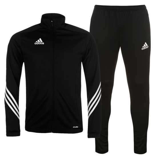 Adidas Essentials Sereno Tracksuit Junior Boys Black/White Мъжки спортни екипи в две части