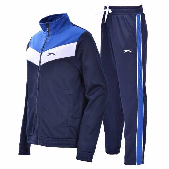 Slazenger Polyester Tracksuit Junior Нави / Бял / Кралски Детски спортни екипи