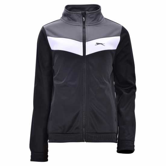 Slazenger Polyester Tracksuit Junior Черно/Чар/Бяло Детски спортни екипи