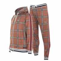 Lonsdale Мъжки Спортен Екип Gent Tracksuit Mens Red Check 