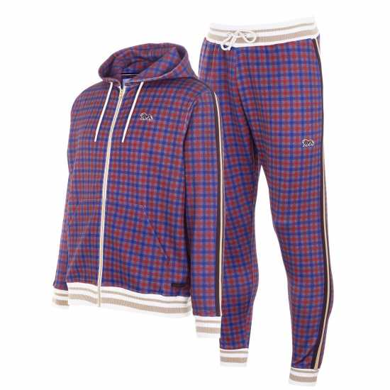 Lonsdale Мъжки Спортен Екип Gentlemen Tracksuit Mens Red Check Мъжки спортни екипи в две части