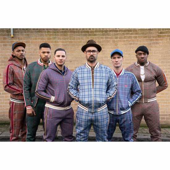 Lonsdale Мъжки Спортен Екип Gentlemen Tracksuit Mens Red Check Мъжки спортни екипи в две части