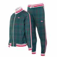 Lonsdale Мъжки Спортен Екип Gentlemen Tracksuit Mens Green Check Мъжки спортни екипи в две части