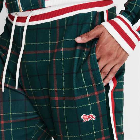 Lonsdale Мъжки Спортен Екип Gentlemen Tracksuit Mens Green Check Мъжки спортни екипи в две части