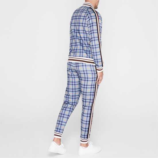 Lonsdale Мъжки Спортен Екип Gent Tracksuit Mens Нави проверка Lonsdale Мъжки Спортен Екип Gent Tracksuit Mens Нави проверка