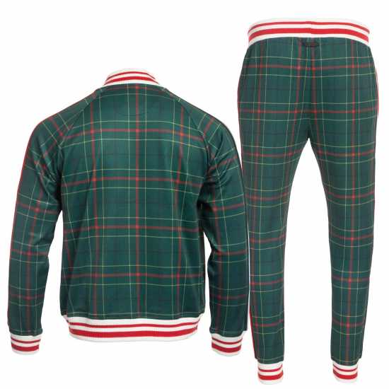 Lonsdale Мъжки Спортен Екип Tracksuit Mens Green Check 2 Мъжки спортни екипи в две части