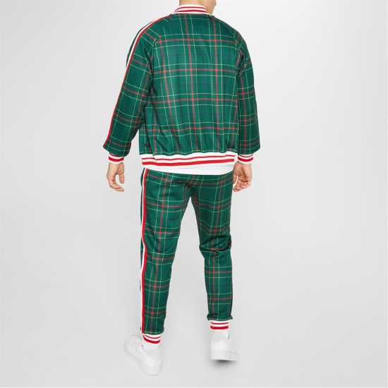 Lonsdale Мъжки Спортен Екип Tracksuit Mens Green Check 2 Мъжки спортни екипи в две части