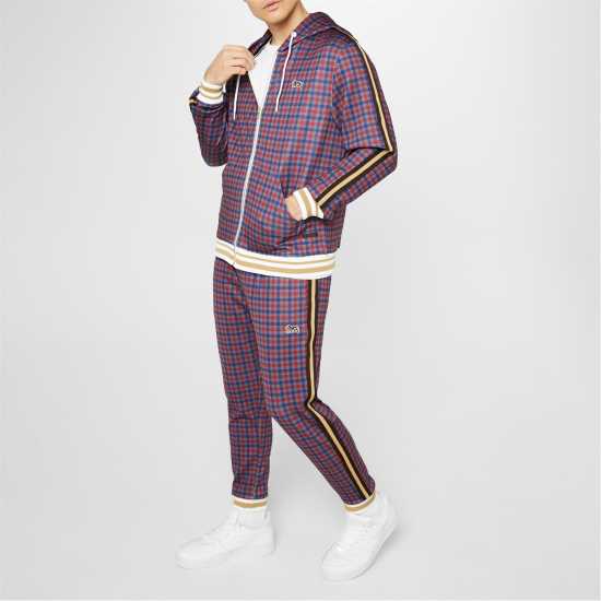 Lonsdale Мъжки Спортен Екип Tracksuit Mens Red Check 2 Мъжки спортни екипи в две части