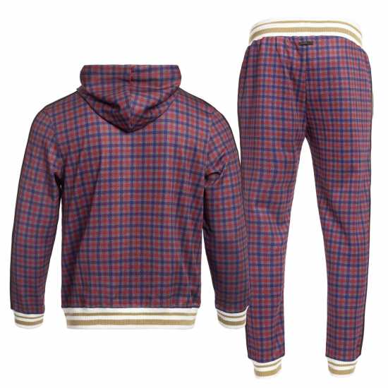 Lonsdale Мъжки Спортен Екип Tracksuit Mens Red Check 2 Мъжки спортни екипи в две части