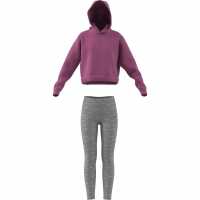 Adidas Crop Top Track Suit Kids Pink/Grey Детски горнища и пуловери