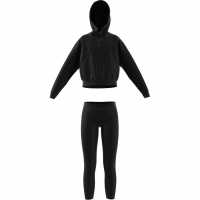 Adidas Colorblock Crop Top Track Suit Kids Black/Black Детски горнища и пуловери
