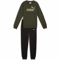 Puma Crew Fleece Tracksuit Синьо/Зелено 