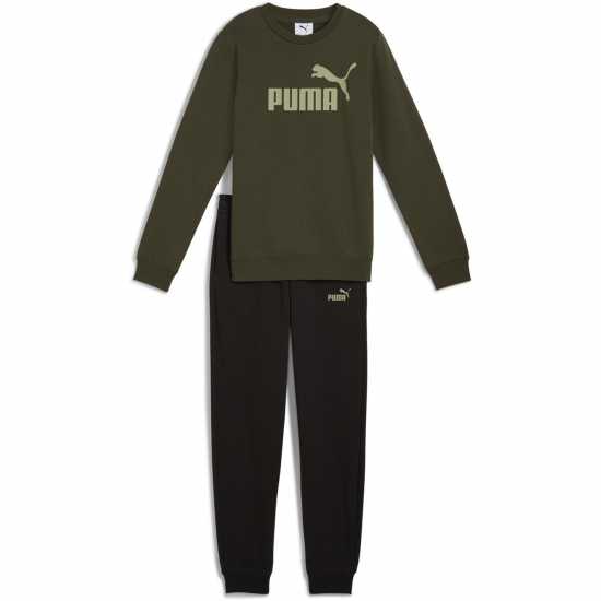 Puma Crew Fleece Tracksuit Синьо/Зелено Puma Crew Fleece Tracksuit Синьо/Зелено