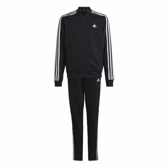 Adidas 3-Stripes Zip Tracksuit Черно/Бяло Детски спортни екипи