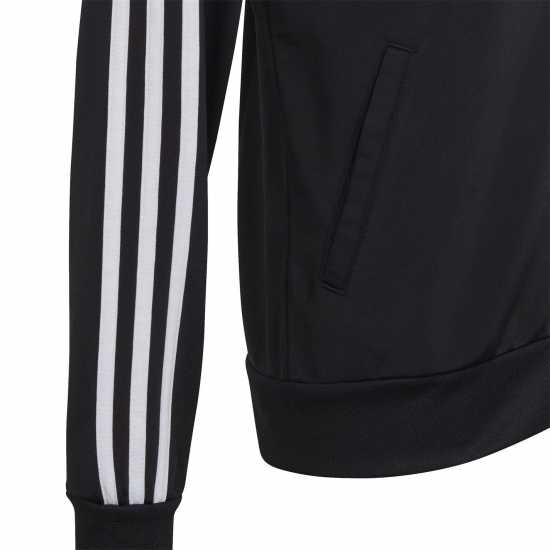 Adidas 3-Stripes Zip Tracksuit Черно/Бяло Детски спортни екипи